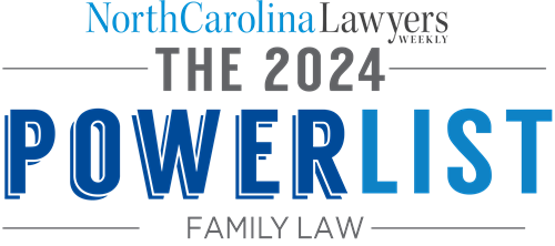 Named to the Power List of Family Law Attorneys in NC for second year in a row!