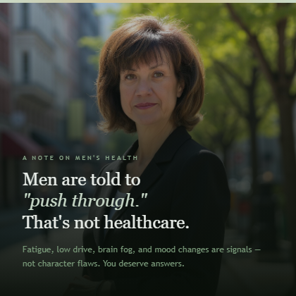 Men are told to "Push Through" - that's not healthcare!