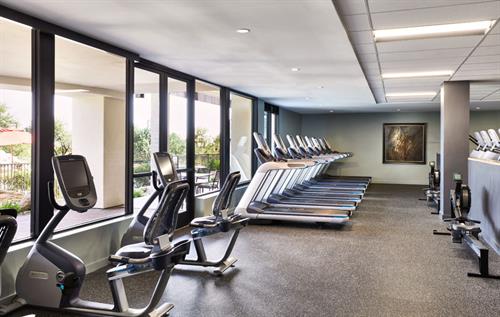 Your vacation doesn't have to get in the way of your fitness routine with the on-site fitness club.