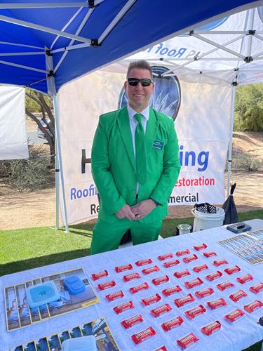 Sponsoring the 2021 Verdes Charity Roundup golf tournament.  The theme was "Clue" and, naturally, I jumped at the chance to be Mr. Green.