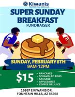 Super Sunday Breakfast Fundraiser!!!
