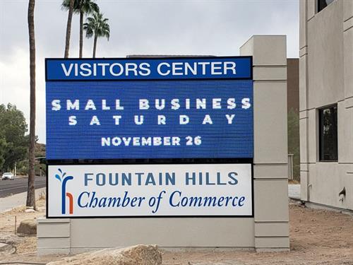 Digital Sign/electronic message board for Fountain Hills Chamber of Commerce