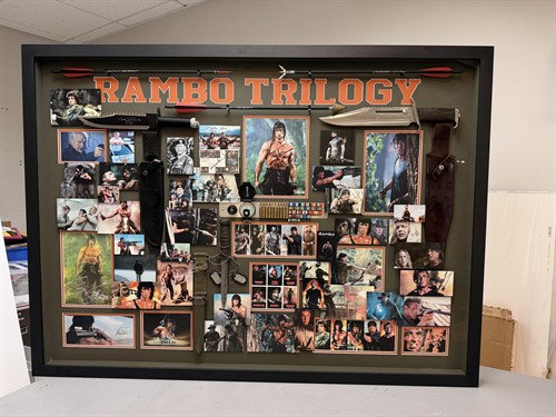 Large shadow box 54x40 Rambo collection