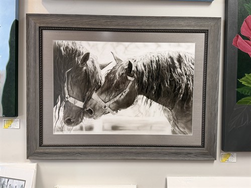 Stacked rustic frame original art by Sema Cohen