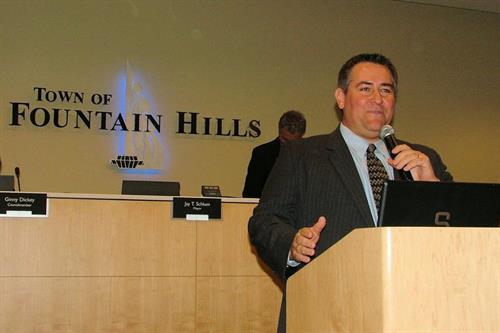 Jay Schlum as Mayor in Fountain Hills Arizona USA