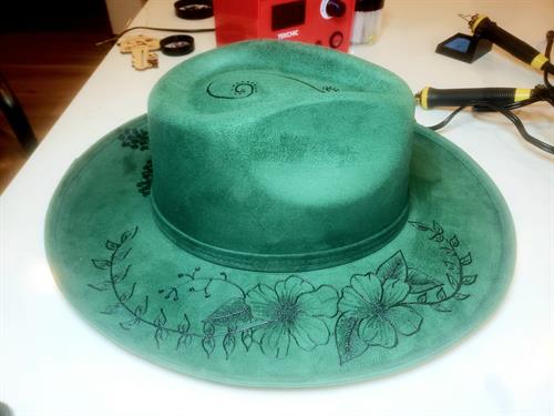 Green Hibiscus Fedora Green Hibiscus Fedora