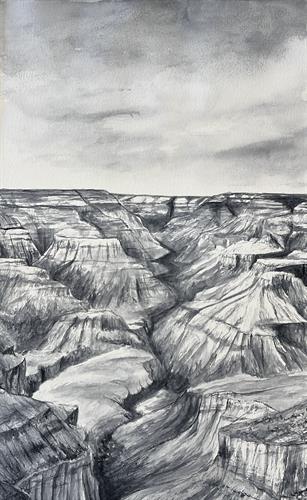 Canyon Divide, original painting, watercolor, 18" x 24"