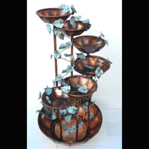 copper water fountains 7 feet tall 4 feet wide