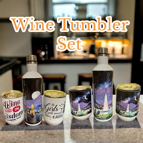 Custom Wine Tumbler and Wine Glasses