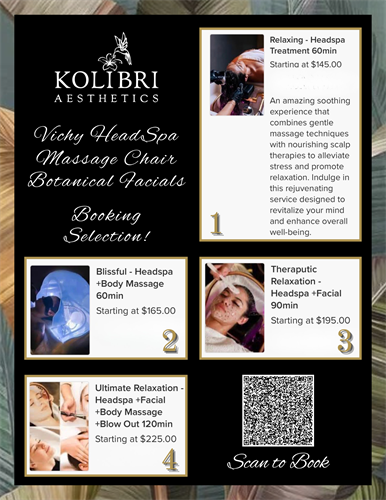 HeadSpa w/ Facial Add-On's