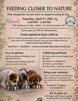 Feeding Closer to Nature: A Live Pet Nutrition Experience