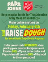 Papa Johns & The Salvation Army Fundraiser
