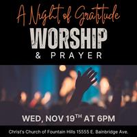 Worship Night a CCFH: A Night of Gratitude