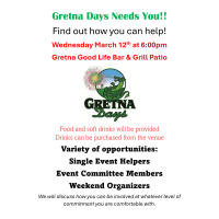 Gretna Days Volunteer Meeting