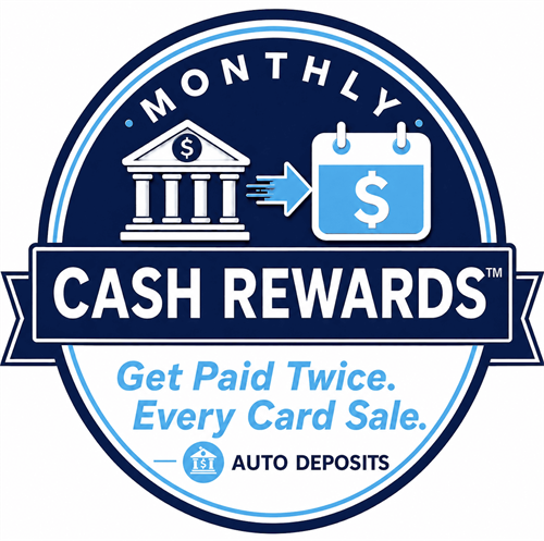 With Monthly Cash Rewards, eligible businesses can earn cash rewards from the card sales they’re already processing.