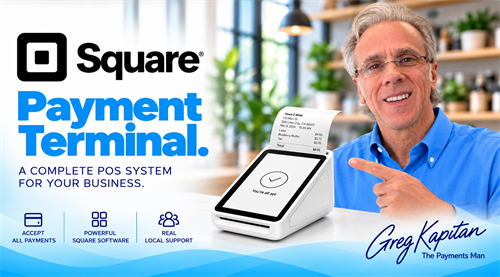 Square Payment Terminal from Utah EZ Pay and Greg Kapitan the Payments Man