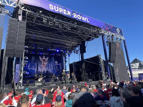 Stage at the Super Bowl