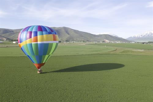 Flying balloons in Heber