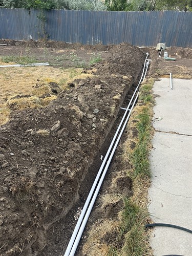 Sprinkler System Trenching for Sprinkler Lines