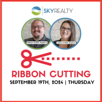 Ribbon Cutting for Realtors William Griffith and Justine Griffith with Sky Realty