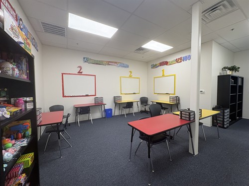 Red-yellow classroom