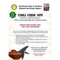 The Rotary Club of Chatham Presents the Second Annual:   CHILI COOK OFF