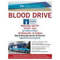 Cape Cod Healthcare Blood Drive at Chatham Works - April 19, 2023