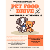 Chatham Recreation & Beaches and Chatham Animal Control Pet Food Drive