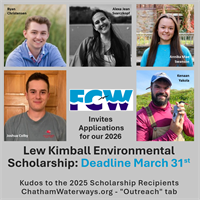 Friends of Chatham Waterways Invites Applications for 2026 Lewis E. Kimball, Jr. Environmental Scholarship
