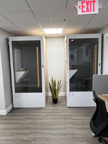 Private phone booths in common space