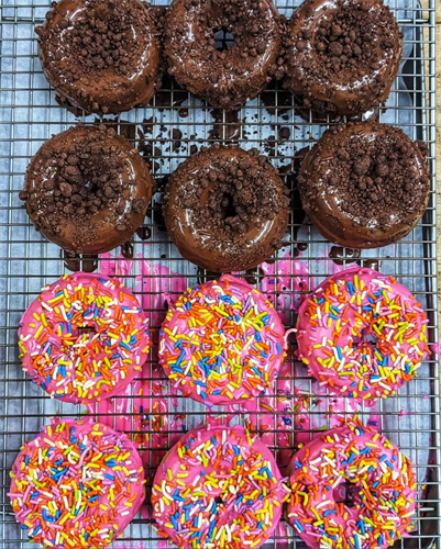 Chocolate Crumb and Pink Sprinkles