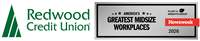 Redwood Credit Union named to Newsweek’s America’s Greatest Midsize Workplaces 2026