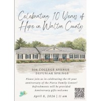 Celebrate “10 Years of Hope in Walton County” at the new Pierce Family Children's Advocacy Center in Defuniak Springs