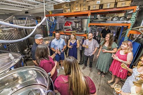 Winery production tour