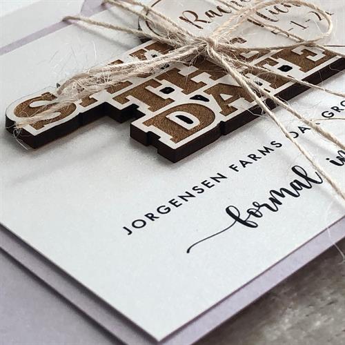 Laser cut Save the Date Suite
