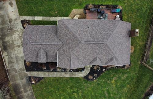 Shingle Roof from a Bird's Eye View 