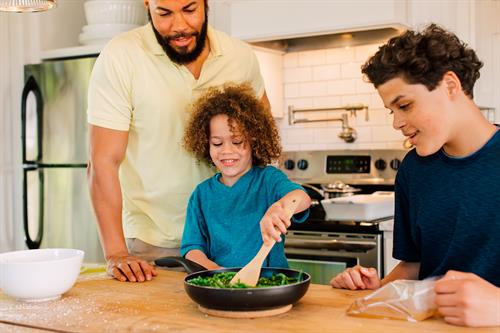 It is so easy to get the entire family involved in dinner prep.