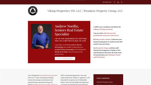 Website for Viking Properties NW, Woodburn