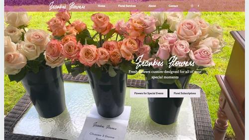 Website for Frankie's Flowers, Portland
