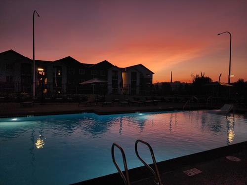 Sunsets by the pool