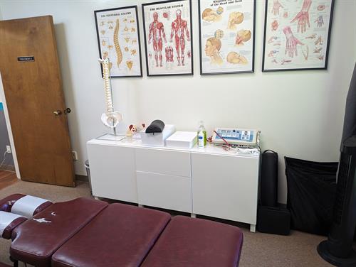 Chiropractic treatment room