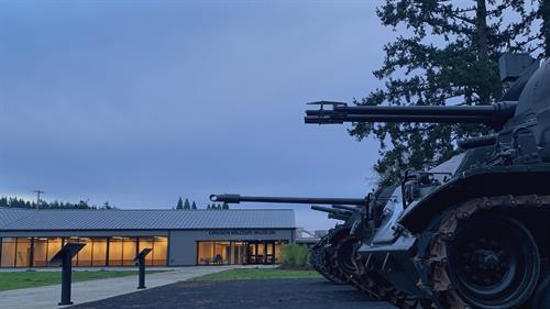 Oregon Military Museum at dusk