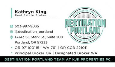 Kathryn King Destination Portland Team at KJK Properties PC