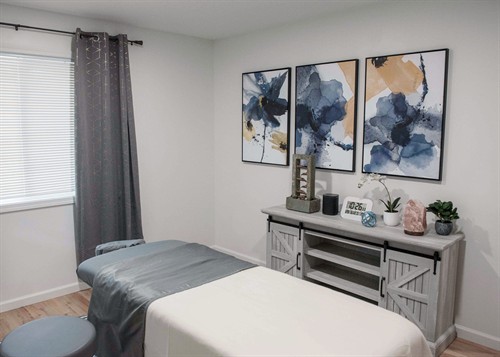 Massage therapy room