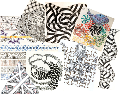 Zentangle artwork display