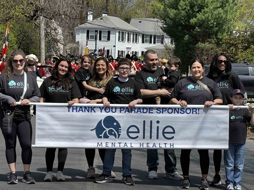 Ellie Mental Health Metro Boston Team at the Lexington Day Parade