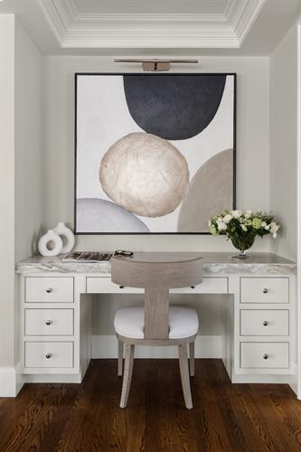 Built in Desk in Living Room Project