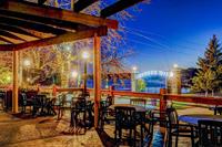 The one-of-a-kind patio at Pier 500 with stunning views of the St. Croix River.