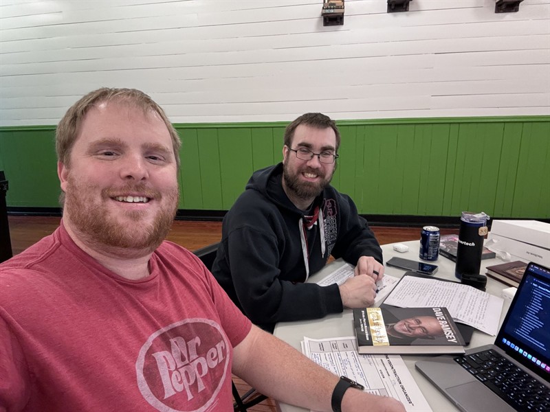 Adam and Brian at the first-ever planning session of TMC