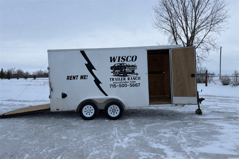 16' enclosed cargo trailer for rent & used to haul away junk.